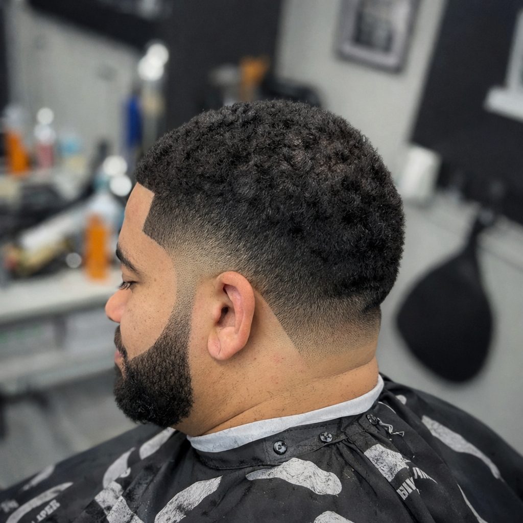 Fade with beard line up